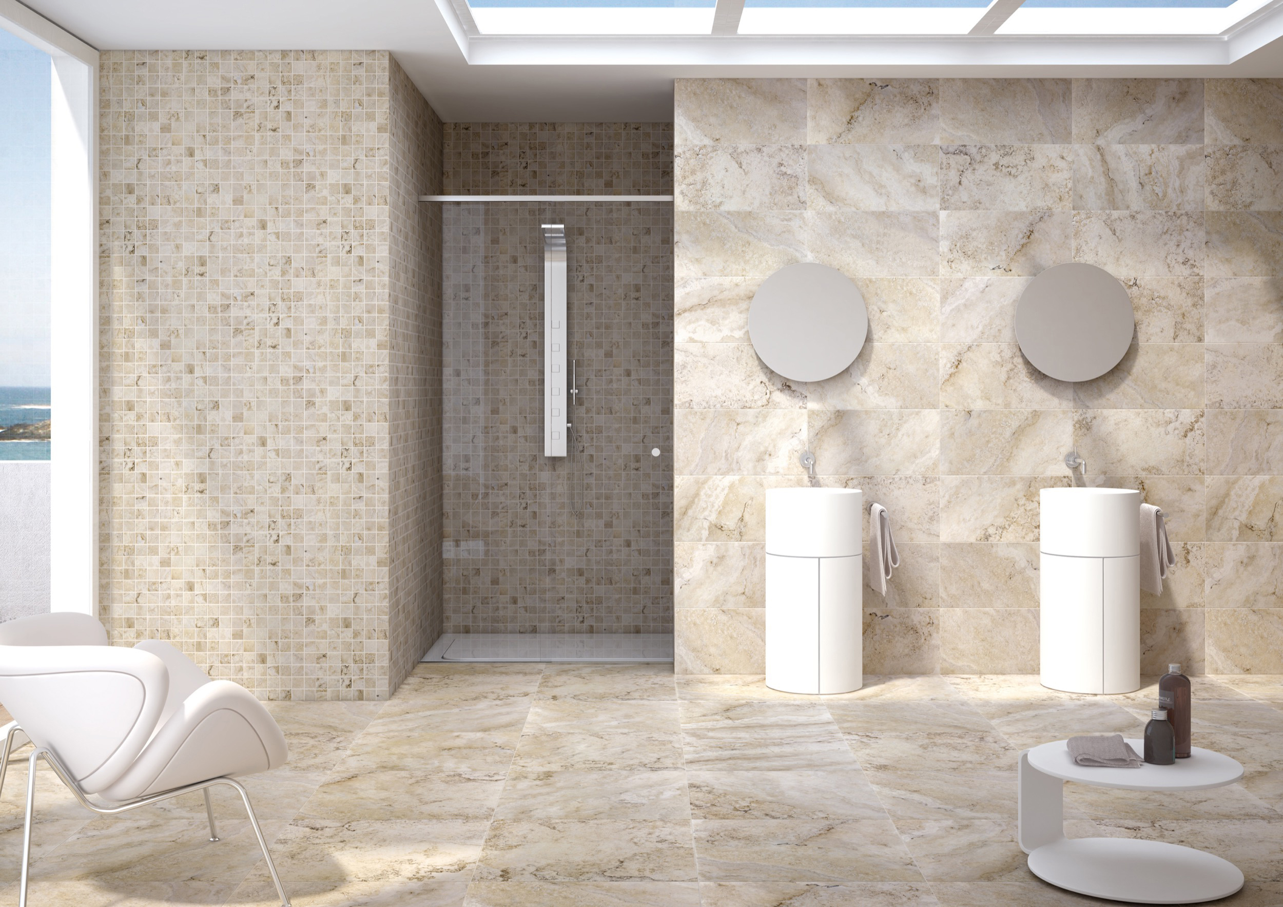 Scabos Porcelain Variety of Sizes, Mosaics and Bullnose