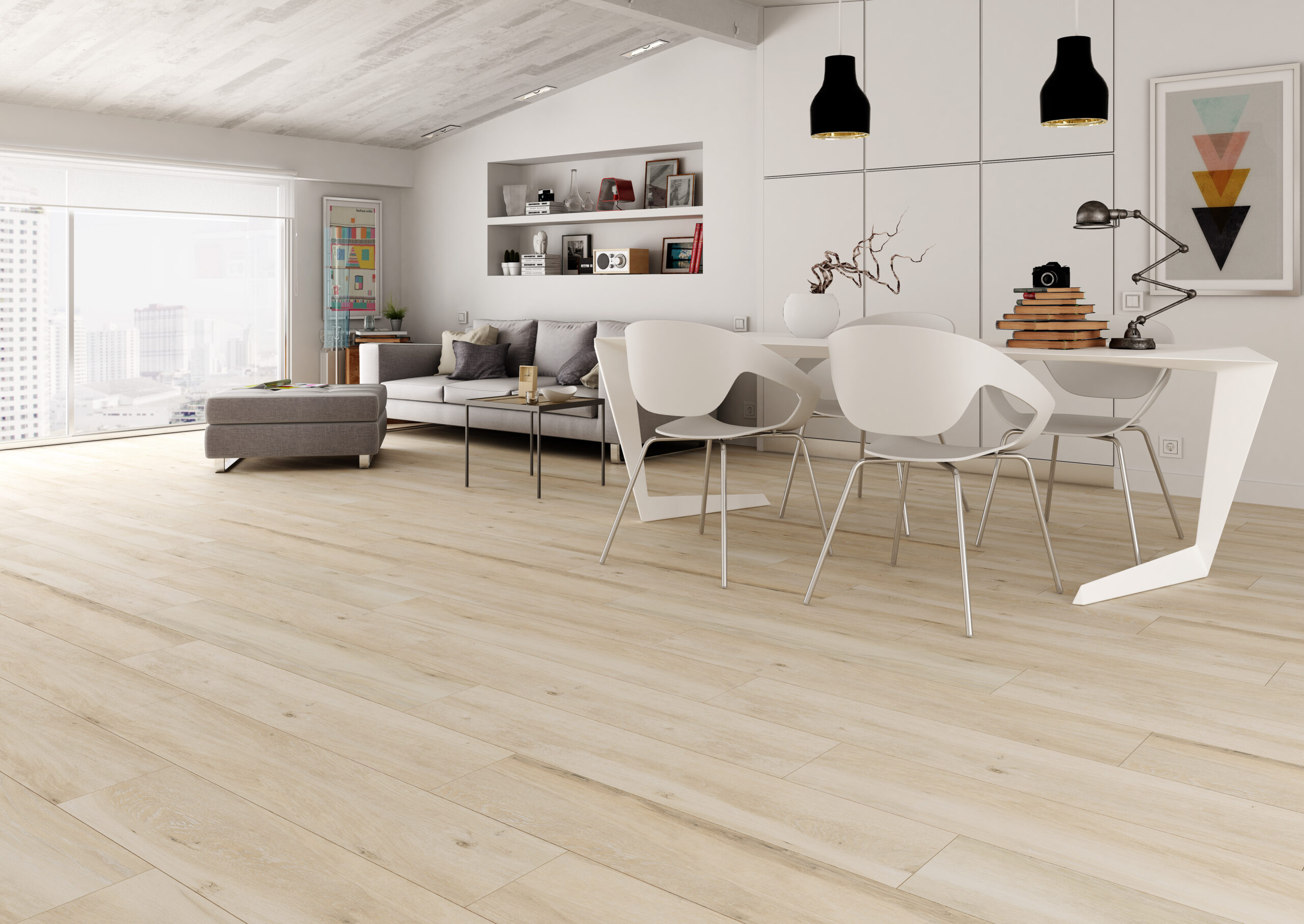 Pacano Porcelain Floor Visualizes as Fine Wood Grain