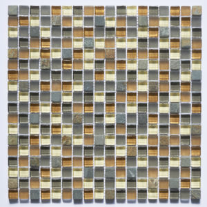 Glass and Stone Blend Mosaics-Cabernet- by Lint Tile