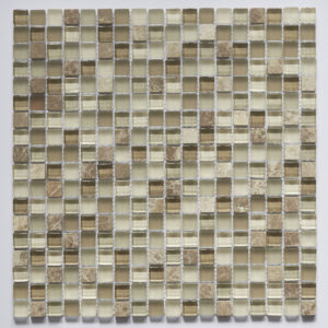 Glass and Stone Blend Mosaics-Walnut- by Lint Tile