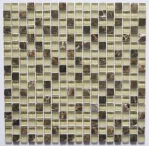 Glass and Stone Blend Mosaics-Coffee- by Lint Tile