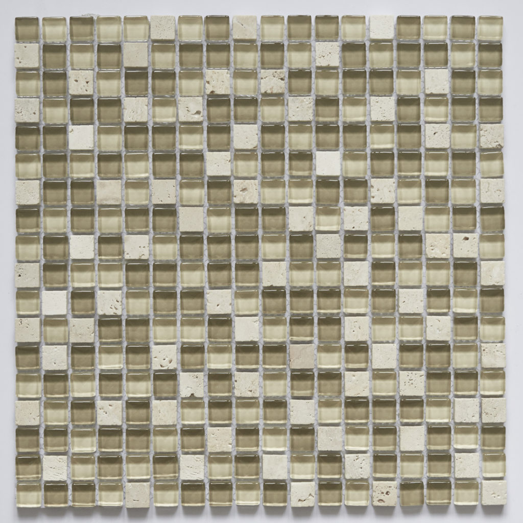 Glass and Stone Blend Mosaics-Ivory- by Lint Tile