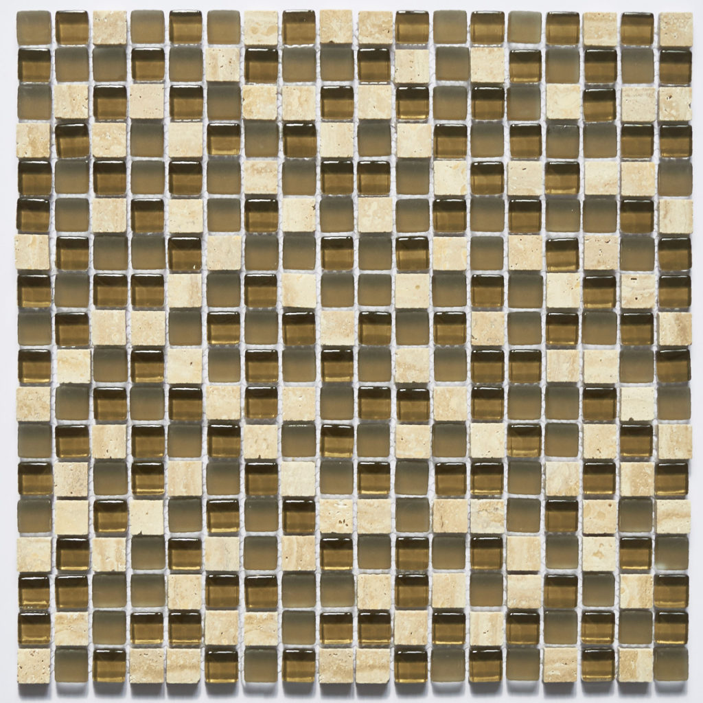 Glass and Stone Blend Mosaics-Caramel- by Lint Tile