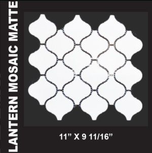 Black and White Mosaics - Lantern Matte Mosaics on a 11 x 10 Sheet