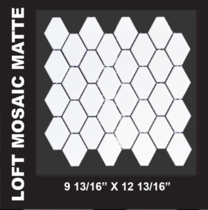 Black and White Mosaics - Loft Matte Mosaics on a 10 x 13 Sheet