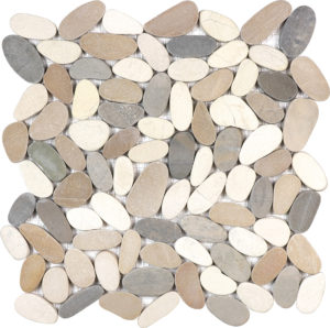 Harmony Warm Blend Flat Pebble Mosaics