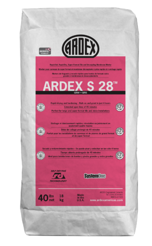 Ardex Rapid Set, Rapid Dry, Super Format Tile and Uncoupling Membrane Mortar- S 28™