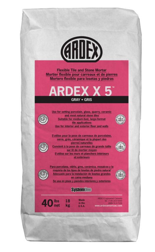 Ardex Gray Flexible Tile and Stone Mortar- X 5™ - Lint Tile