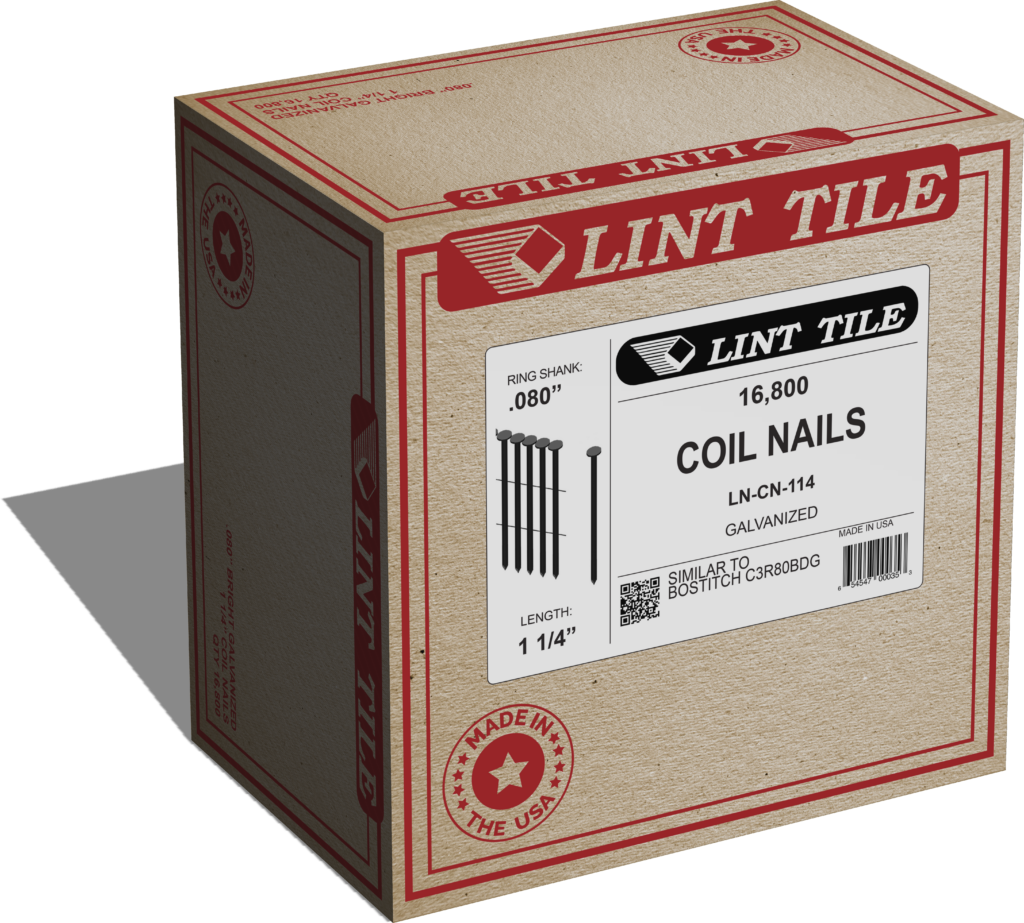 1 1/4" Coil Nails .80 Ring Shank #LN-CN-1114