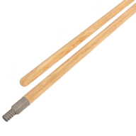 5' Threaded Wood Broom Handle with Metal Male End.