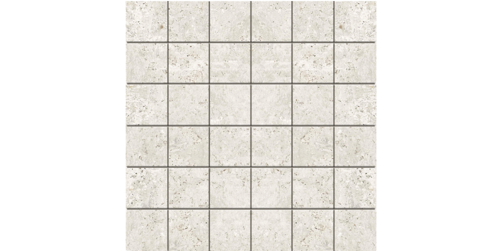 Simply Concrete White 2" x 2" Mosaics Porcelain Tile