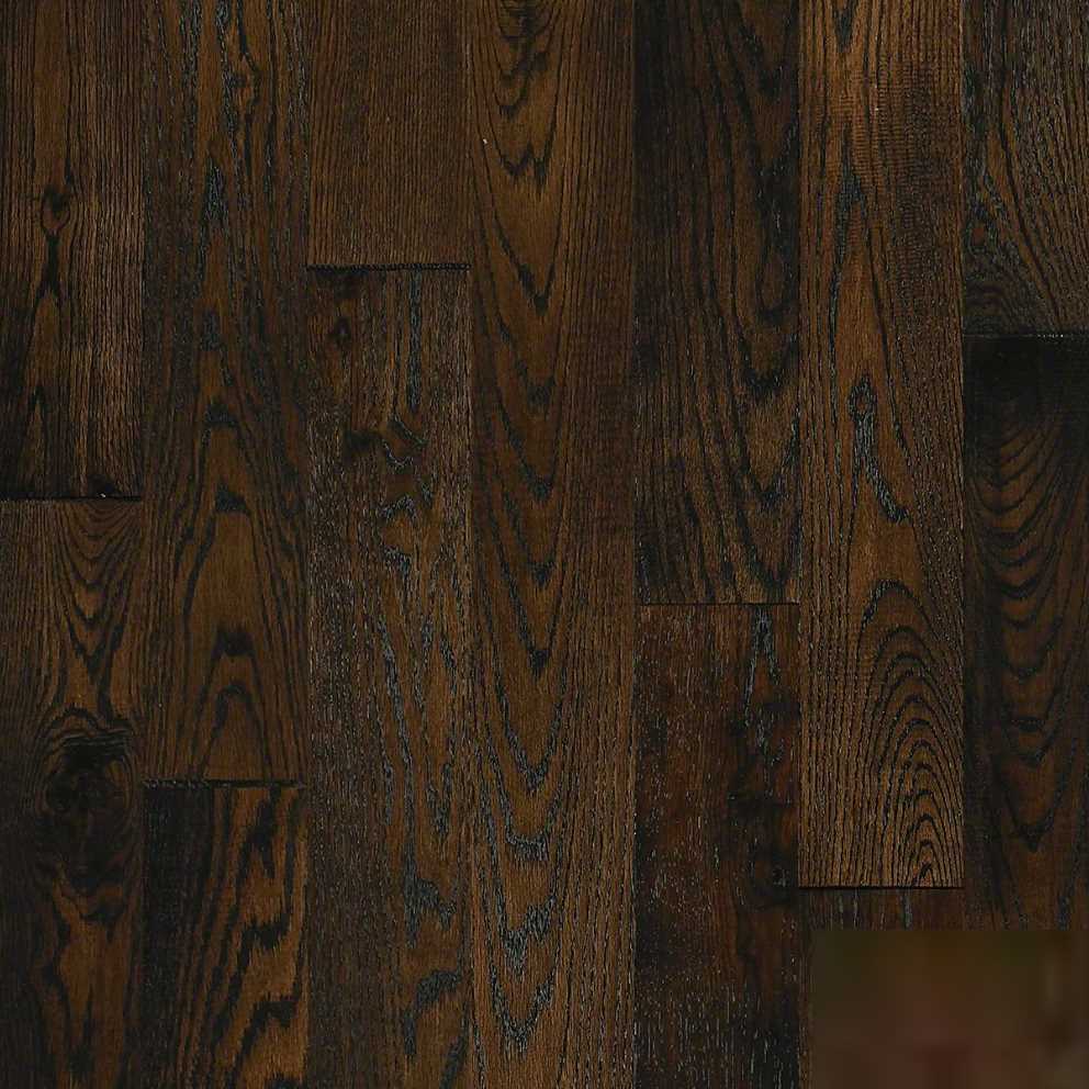 Brentwood Oak Roan Brown Solid Wood Flooring - Handscraped 3/4" x 5"