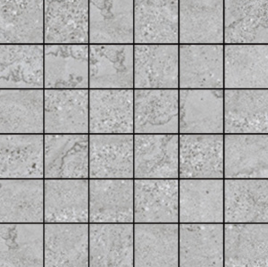 Mont Blanc Gray Porcelain 2x2 Mosaic on a 12" x 12"