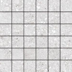 Mont Blanc White Porcelain 2x2 Mosaic on a 12" x 12"