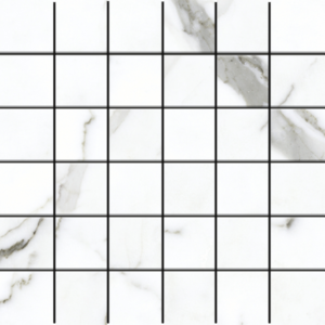 Preeminent II White Porcelain Tile - 2"x2" Mosaics on a 12" x 12" Sheet