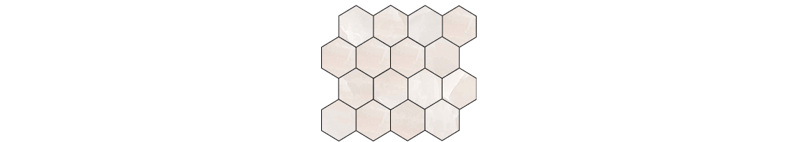 Era Elegant White 3x3 Hexagonal Mosaic