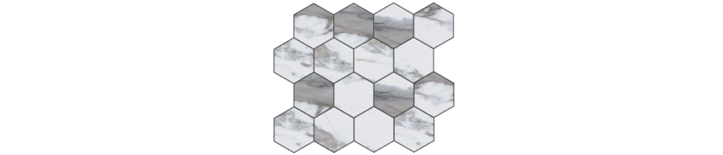 Adiago Gris 3x3 Porcelain Hexagonal Mosaic