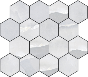 Era 3x3 Hexagonal Porcelain Mosaic- Mystic Gray