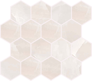 Era Elegant White 3x3 Hexagonal Porcelain Mosaic
