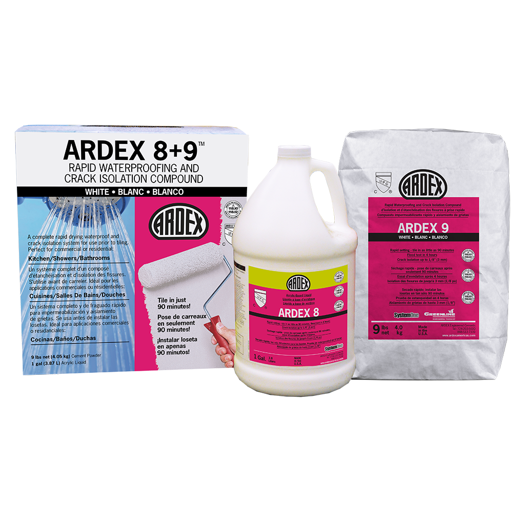 Ardex 8+9™ 2 Component Rapid Waterproofing and Crack Isolation Compound