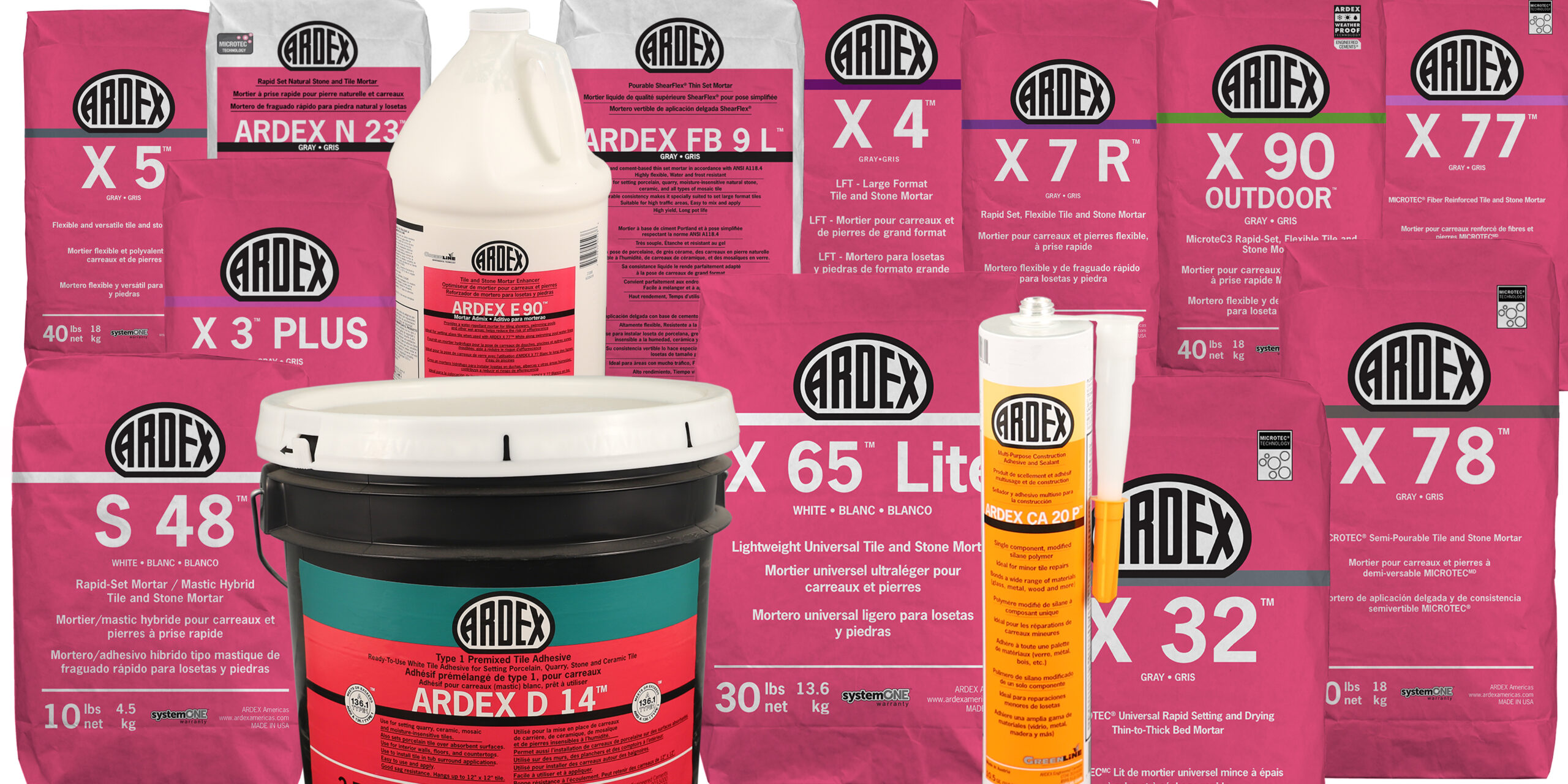 Ardex Thinsets and Adhesive Products for Flooring and Walls.