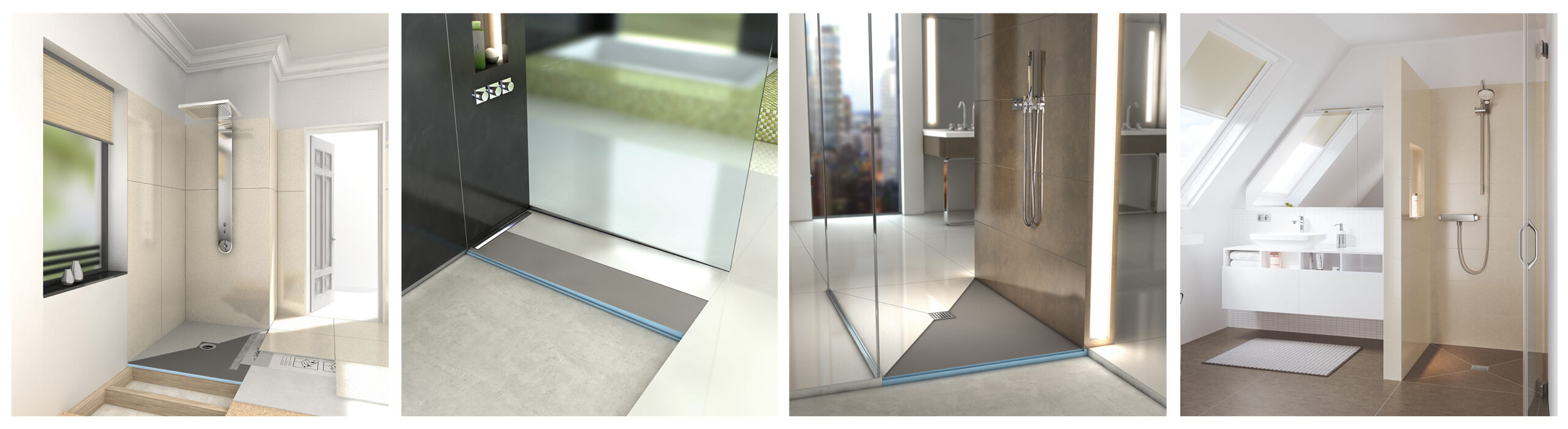 Wedi Shower Systems Applications