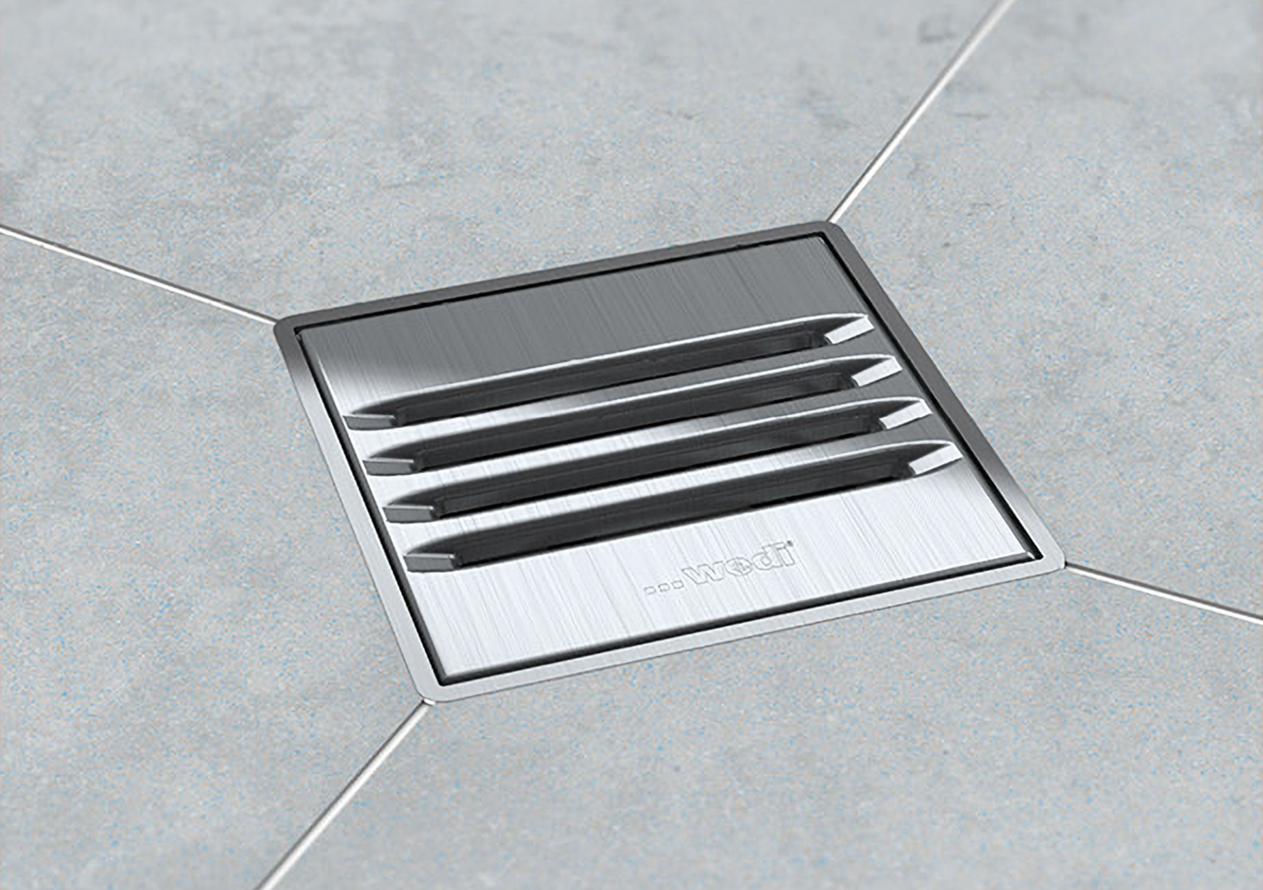 wedi stainless steel slotted drain cover