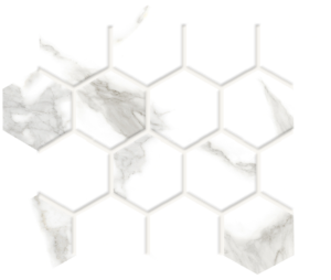 Satuario 3x3 Hexagonal Mosaic-Venato Glazed Porcelain
