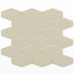 2.5X4-ELONGATED-HEX-GLOSSY-PORCELAIN-MOSAIC-TAUPE
