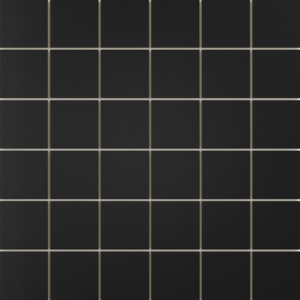 2" Square Mosaics - Textured- Black Porcelain- 12" x 12" Sheet