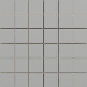 2" Square Mosaics - Textured- Light Gray Porcelain- 12" x 12" Sheet