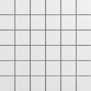 2" Square Mosaics - Textured- White Porcelain- 12" x 12" Sheet