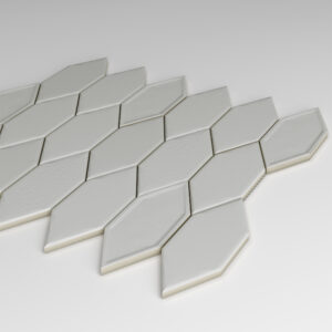 Picket Albar Gloss Ceramic Pattern Mosaic- 4x2 Pickets on 11x11.5 Sheet