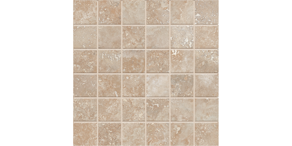 Riviera Taupe 2x2 on 12x12 sheet Porcelain Mosaic