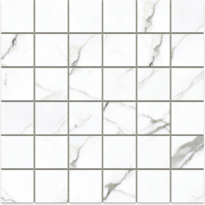 2x2 PreeminentII White Matte Porcelain Mosaic on a 12x12 sheet