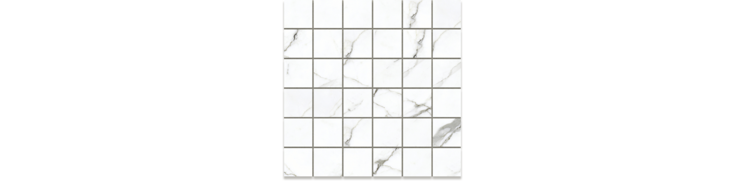 Preeminent II White 2x2 Mosaic on 10x12 Sheet- matte, porcelain