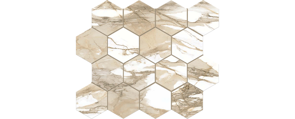 Classica Crema 3x3 Hexagonal Mosaic - Matte Porcelain