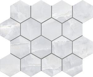 Era Mystic Gray 3x3 Hexagonal Porcelain Mosaic - 10x12 Sheet