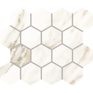 Marbella Oro 3x3 Hexagonal Mosaic - Porcelain