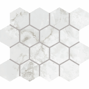 Onice Pearl Rectified Glazed Porcelain - Matte or Polished - 3x3 Hexagonal Mosaic- Collections