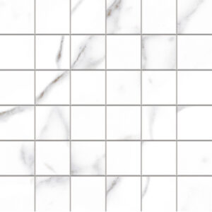 2X2 Pressed Ceramic Mosaics - Aura Bianco - Satin Finish