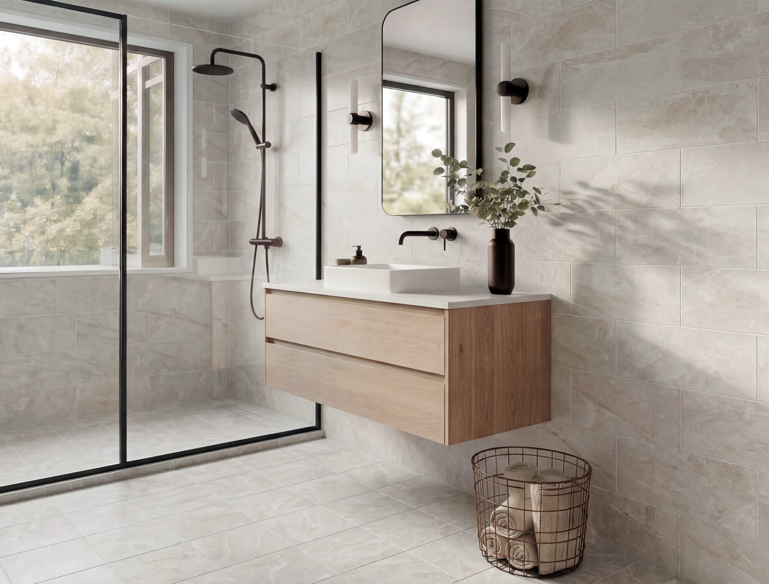 Tile Collections Lifestyles - Luna Mist 12x12 and 12x24 Satin Ceramic