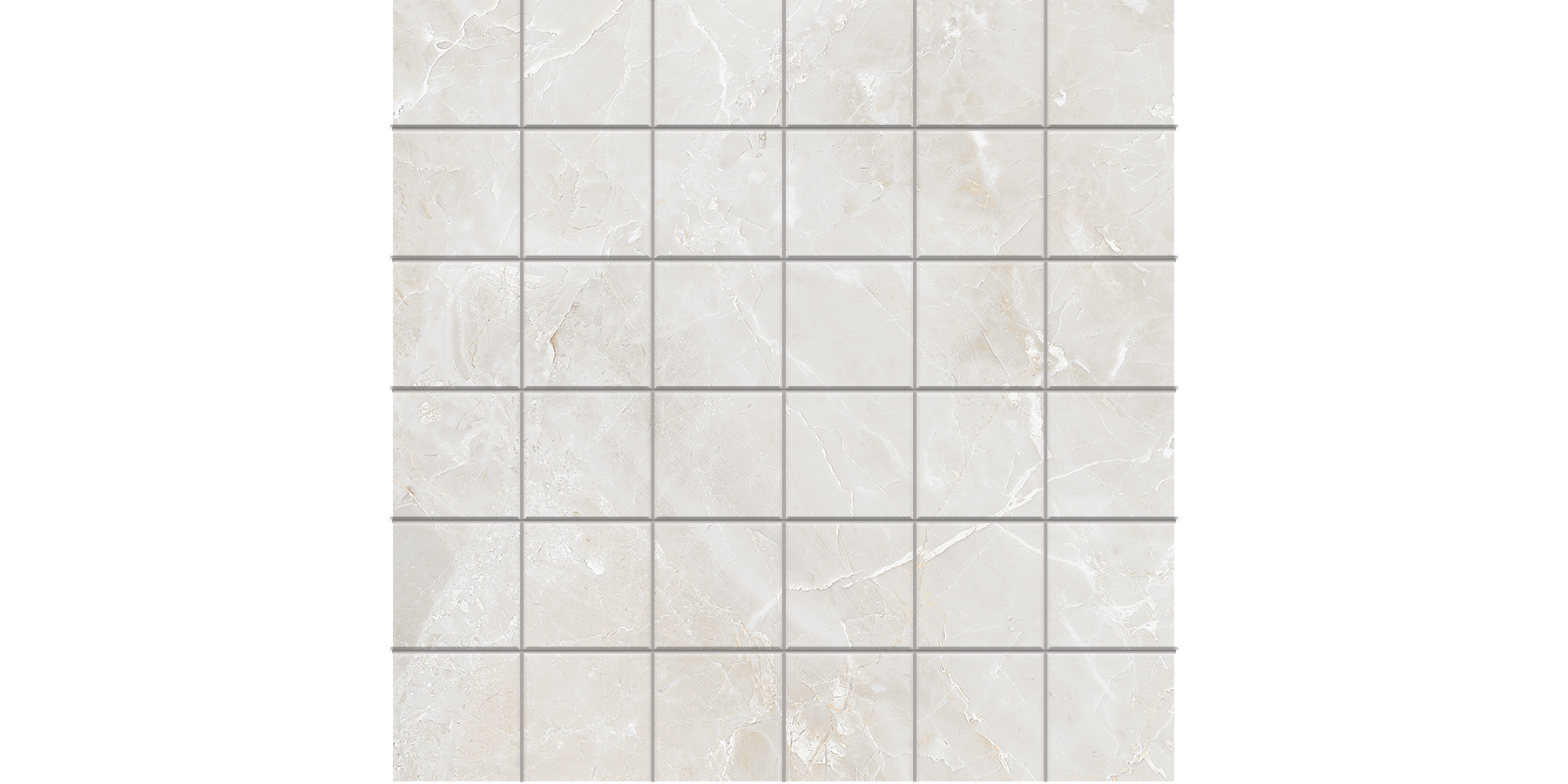 2X2 Pressed Ceramic Mosaics - Luna Mist - Satin Finish