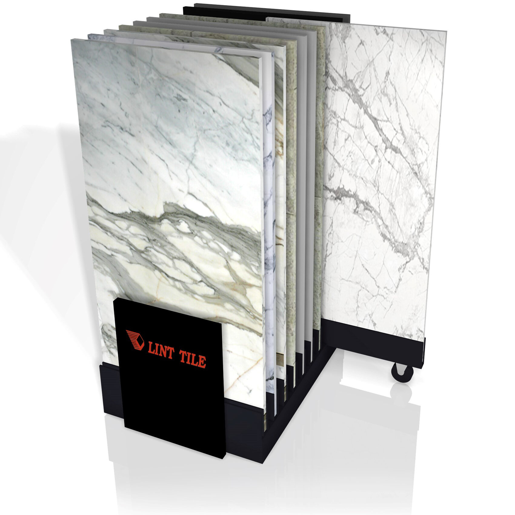 24"x51"x32" - 24"x48" Porcelain Tile Display for Lint Tile Brands