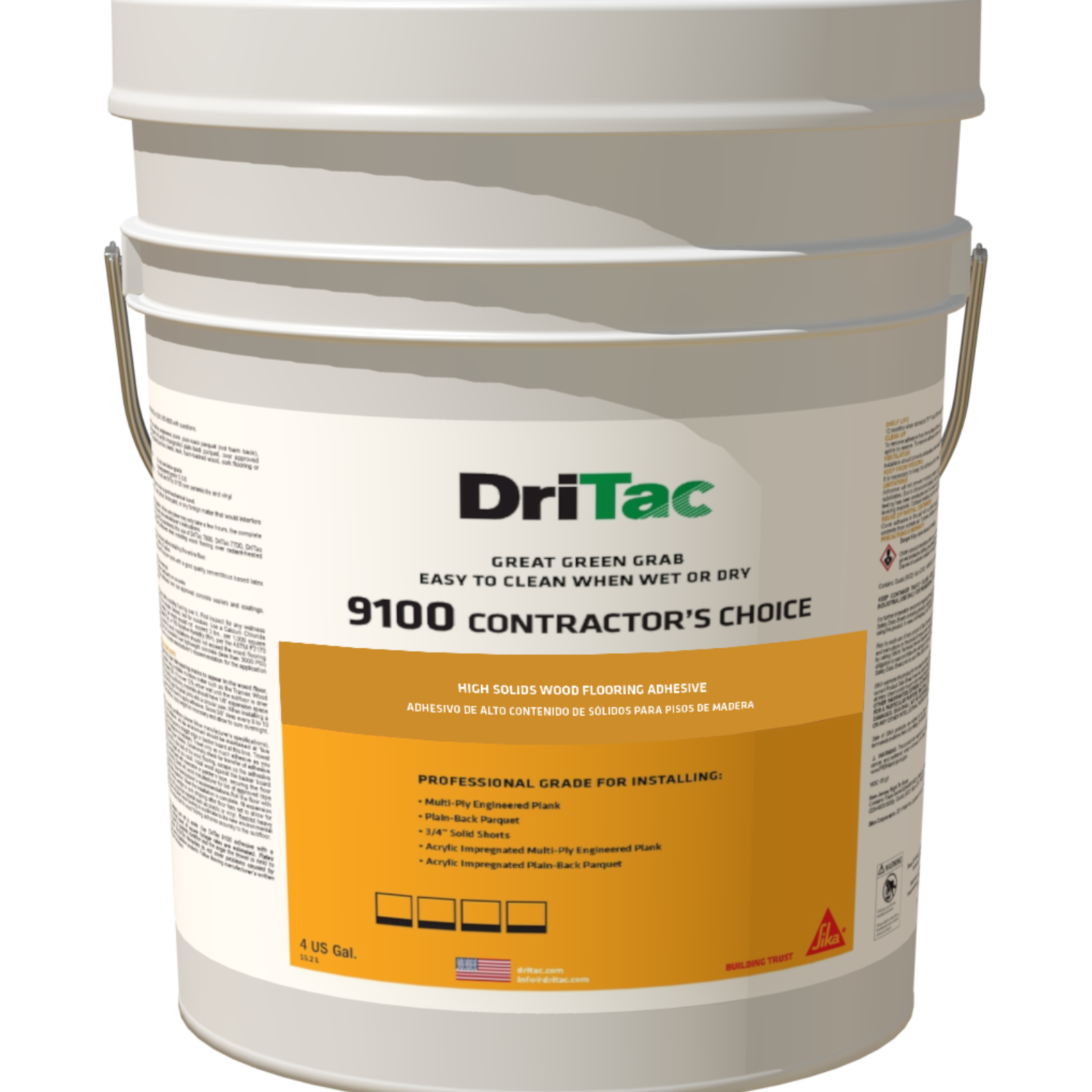 Dritac 9100 Contractors Choice Green Grab Flooring Adhesive