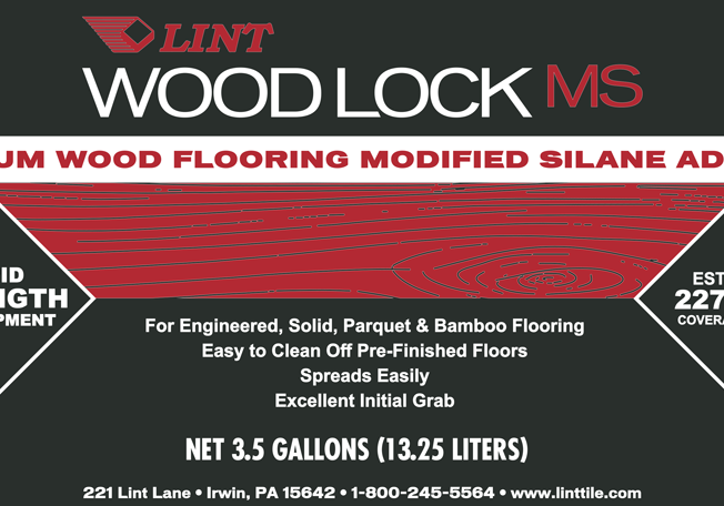 Lint Woodlock MS -3gal- Flooring Glue Label